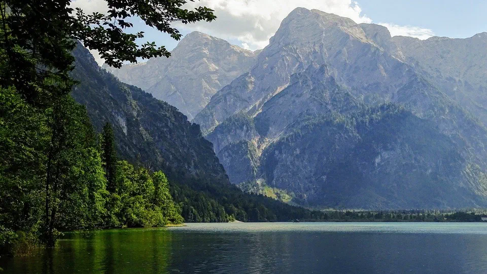 Landscape in Grünau at the Almsee