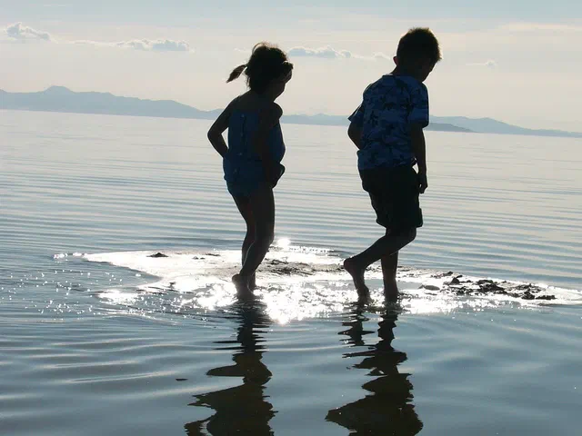 Children swimming